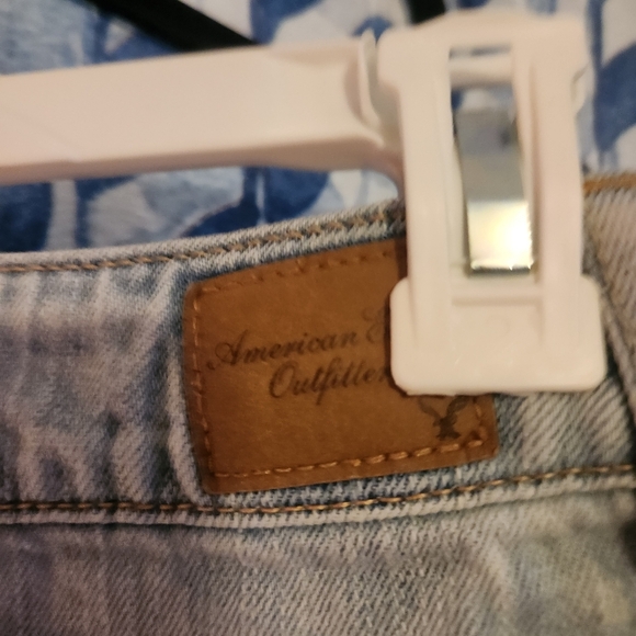 American Eagle Outfitters Denim Lace Trim Women Shorts Size 6 - Picture 6 of 7